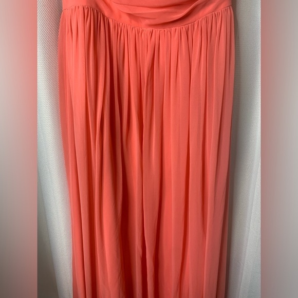 Mikael Aghal One-shoulder Gathered Crepe Gown - Coral - Picture 11 of 11